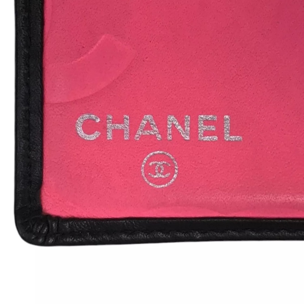 CHANEL Wallet Bifold wallet Cambon line Black Coco mark Leather Authentic - Picture 7 of 16